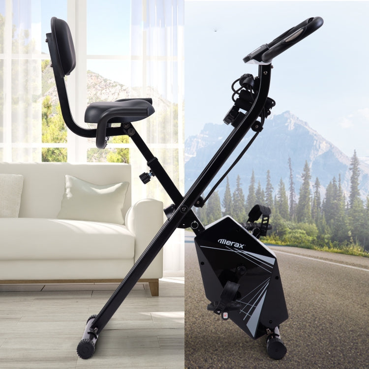 [EU Warehouse] Foldable Bike for Indoor Training with LCD Screen& Adjustable Resistance Bands (Black)