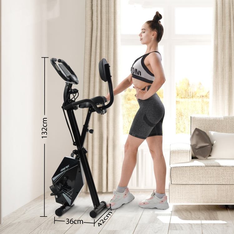 [EU Warehouse] Foldable Bike for Indoor Training with LCD Screen& Adjustable Resistance Bands (Black)