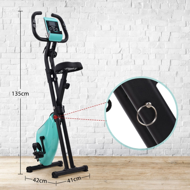 [EU Warehouse] Magnetic Foldable Exercise Bike with Padded Seat & LCD Console (Blue)