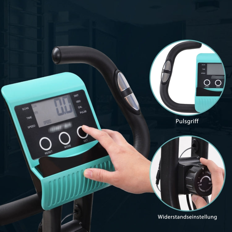 [EU Warehouse] Magnetic Foldable Exercise Bike with Padded Seat & LCD Console (Blue)