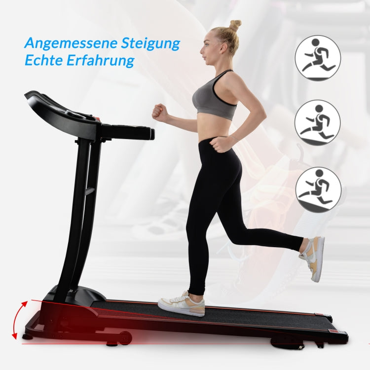 [EU Warehouse] Indoor Foldable Treadmills Support Preset Speed Levels & USB / AUX / Bluetooth Connectivity & LED Display(Black)