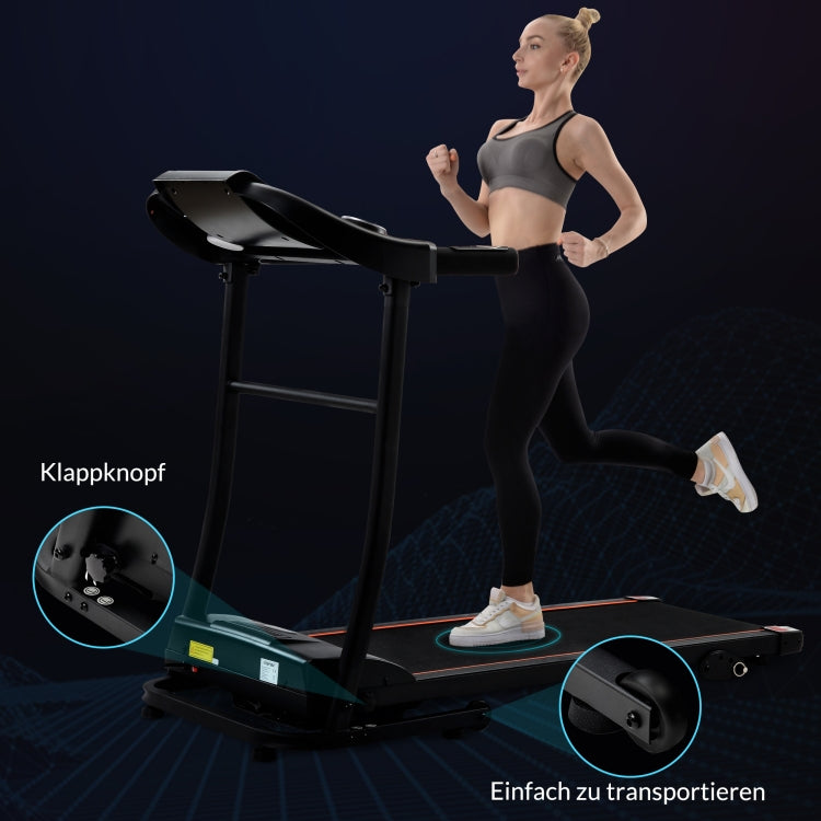 [EU Warehouse] Indoor Foldable Treadmills Support Preset Speed Levels & USB / AUX / Bluetooth Connectivity & LED Display(Black)