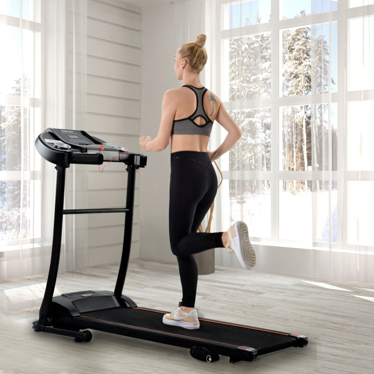 [EU Warehouse] Indoor Foldable Treadmills Support Preset Speed Levels & USB / AUX / Bluetooth Connectivity & LED Display(Black)