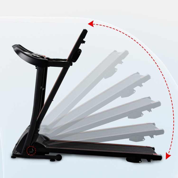 [EU Warehouse] Indoor Foldable Treadmills Support Preset Speed Levels & USB / AUX / Bluetooth Connectivity & LED Display(Black)