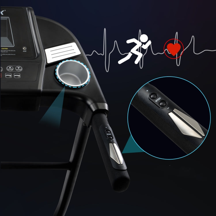 [EU Warehouse] Indoor Foldable Treadmills Support Preset Speed Levels & USB / AUX / Bluetooth Connectivity & LED Display(Black)