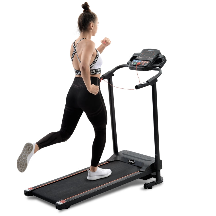 [EU Warehouse] Foldable Treadmill Running Machine with Loudspeaker for Home(Black)