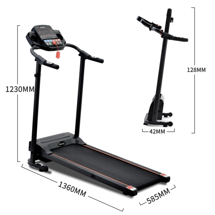 [EU Warehouse] Foldable Treadmill Running Machine with Loudspeaker for Home(Black)