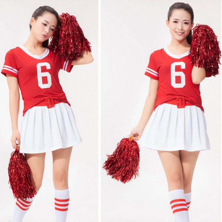 10 PCS Square Dance Aerobics Cheerleading Ball Hand Flower Bouquet, Ribbon Length: 25cm