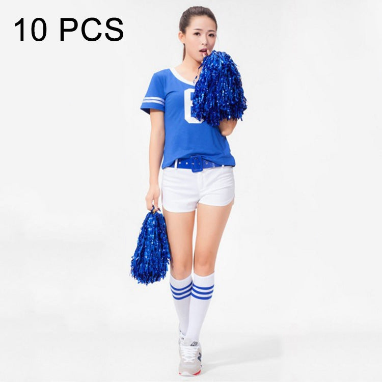 10 PCS Square Dance Aerobics Cheerleading Ball Hand Flower Bouquet, Ribbon Length: 30cm
