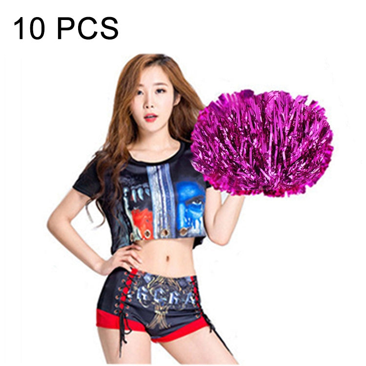 10 PCS Square Dance Aerobics Cheerleading Ball Hand Flower Bouquet, Ribbon Length: 30cm