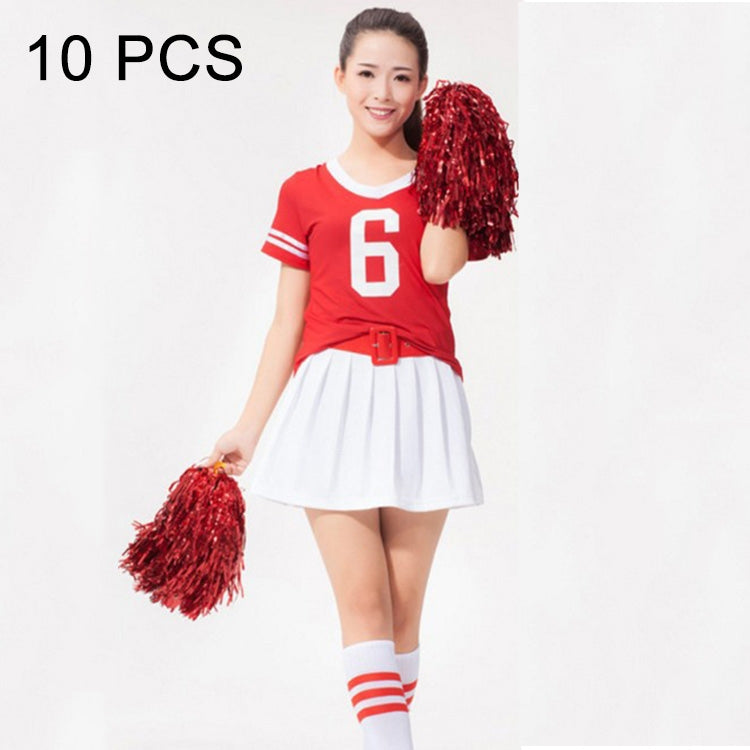 10 PCS Square Dance Aerobics Cheerleading Ball Hand Flower Bouquet, Ribbon Length: 30cm