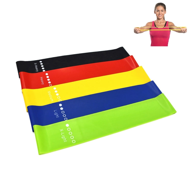 5 Color (Black, Blue, Green, Red, Yellow) Heavy Thicker Resistance Bands Fitness Natural Latex Stretch Band Yoga Straps with Pouch Bag