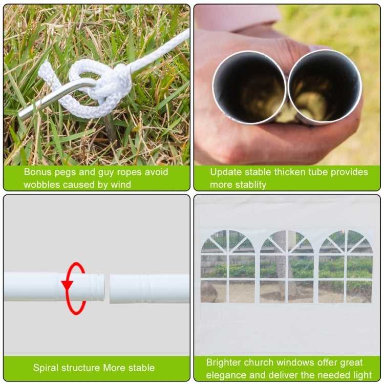 [US Warehouse] 3x6m Four Sides Portable Waterproof Tent with Spiral Tubes