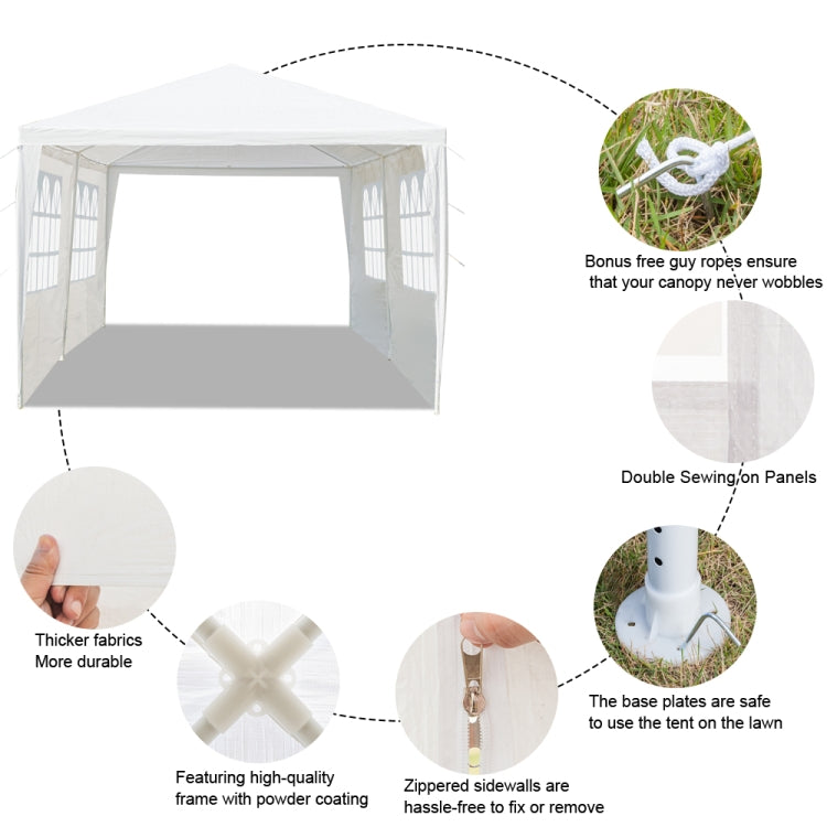 [US Warehouse] 3x6m Four Sides Portable Waterproof Tent with Spiral Tubes