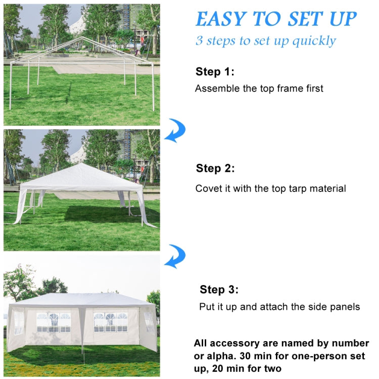 [US Warehouse] 3x6m Four Sides Portable Waterproof Tent with Spiral Tubes