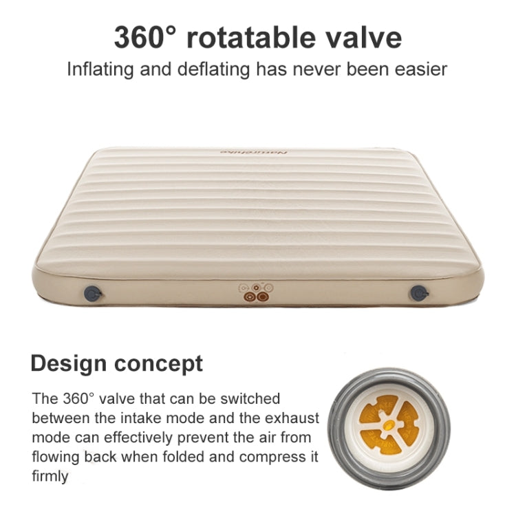 Naturehike NH20FCD08 Outdoor Camping Self-inflating Sponge Sleeping Pad for Double(Almond yellow)