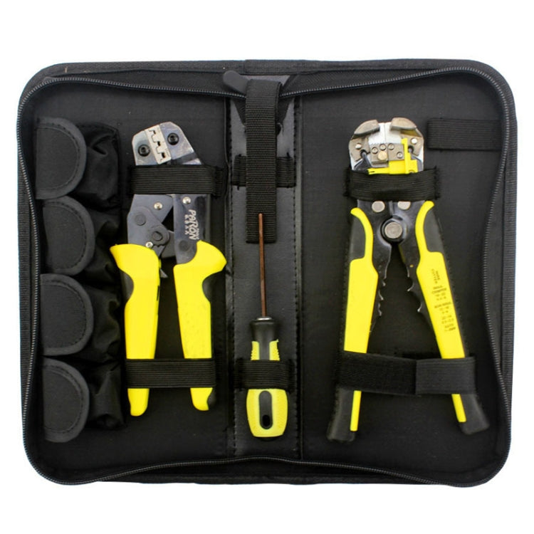 0.25-6.0mm Multi-function Wire Stripper + Carbon Steel Crimping Pliers + Storage Bag Tools Set