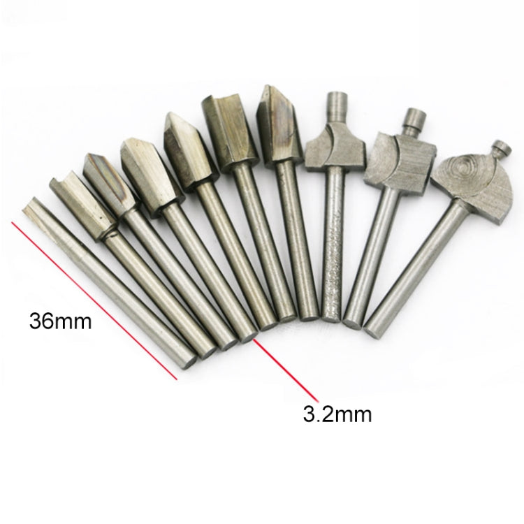 10 PCS Woodworking Electricity Rapid Steel Trimmer Engraving Machine Grinding Knife Grooving Cutter