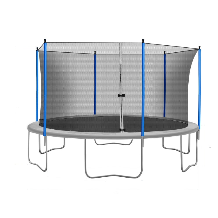 [US Warehouse] 15FT Outdoor Activity Round Trampoline Bouncing Bed, Size: 180x180x112.6 inch(Grey)