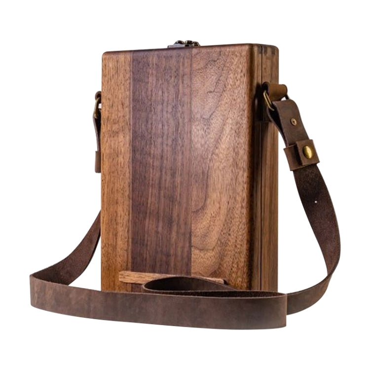 Multifunctional Artist Vintage Wooden Handmade Portable Messenger Bag (Khaki)