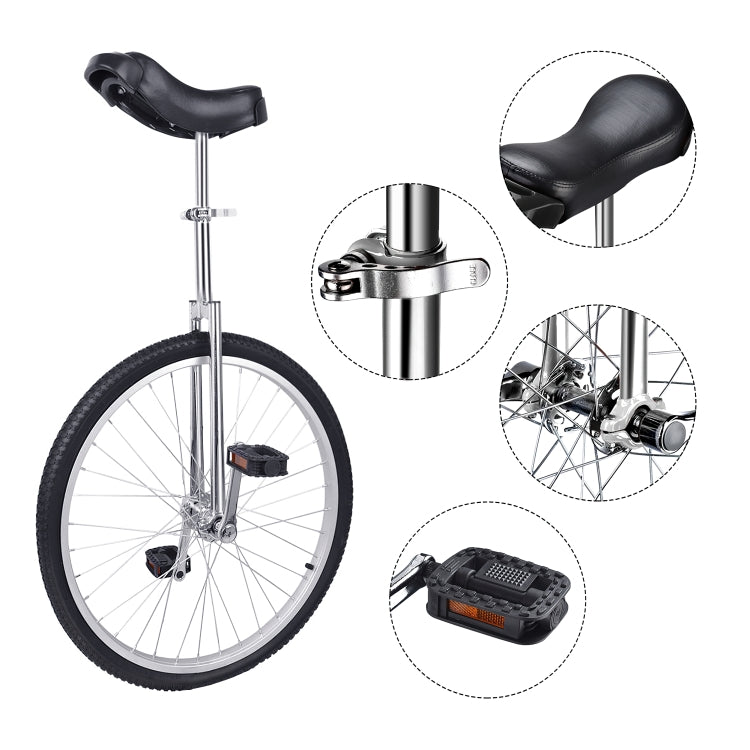 [US Warehouse] 24 inch Outdoor Sport Tire Wheel Cycling Wheel Unicycle (Black)