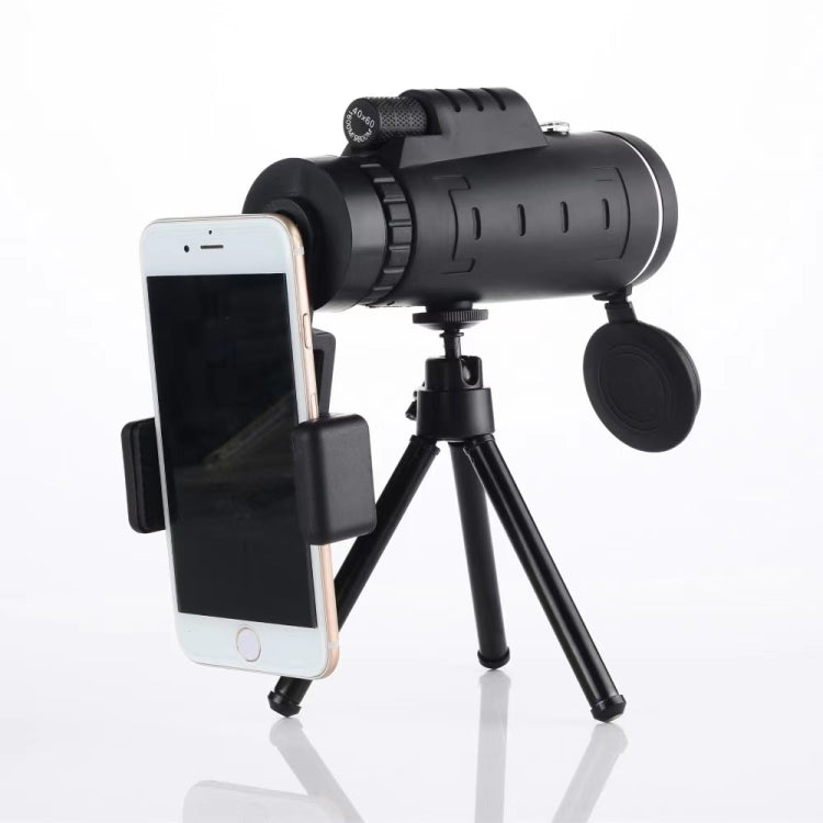 [US Warehouse] 40X60 Outdoor Waterproof Anti-fog High-power Prism Monocular Binoculars with Mobile Phone Holder