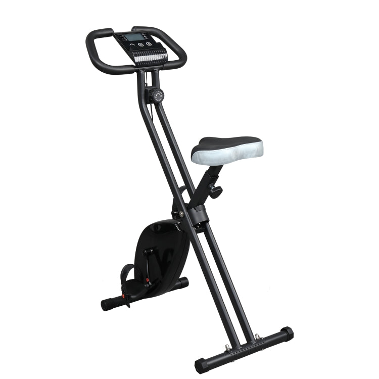 [US Warehouse] Home Foldable Exercise Bike with 3.31 lbs Magnetic Control Flywheel & Electronic Instrument & Adjustable Seat