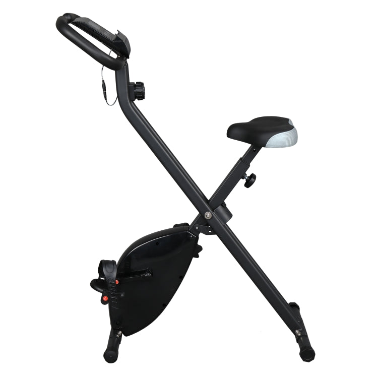 [US Warehouse] Home Foldable Exercise Bike with 3.31 lbs Magnetic Control Flywheel & Electronic Instrument & Adjustable Seat