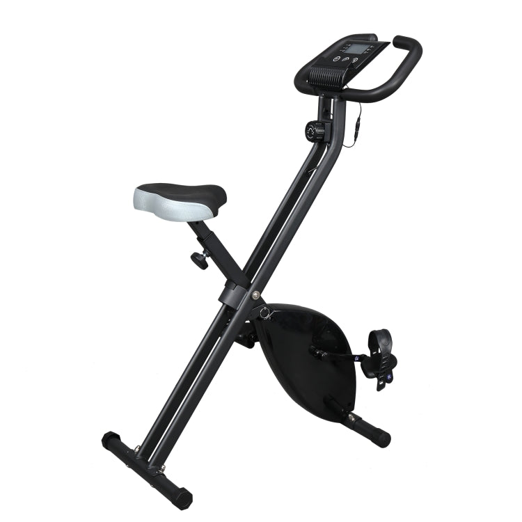 [US Warehouse] Home Foldable Exercise Bike with 3.31 lbs Magnetic Control Flywheel & Electronic Instrument & Adjustable Seat