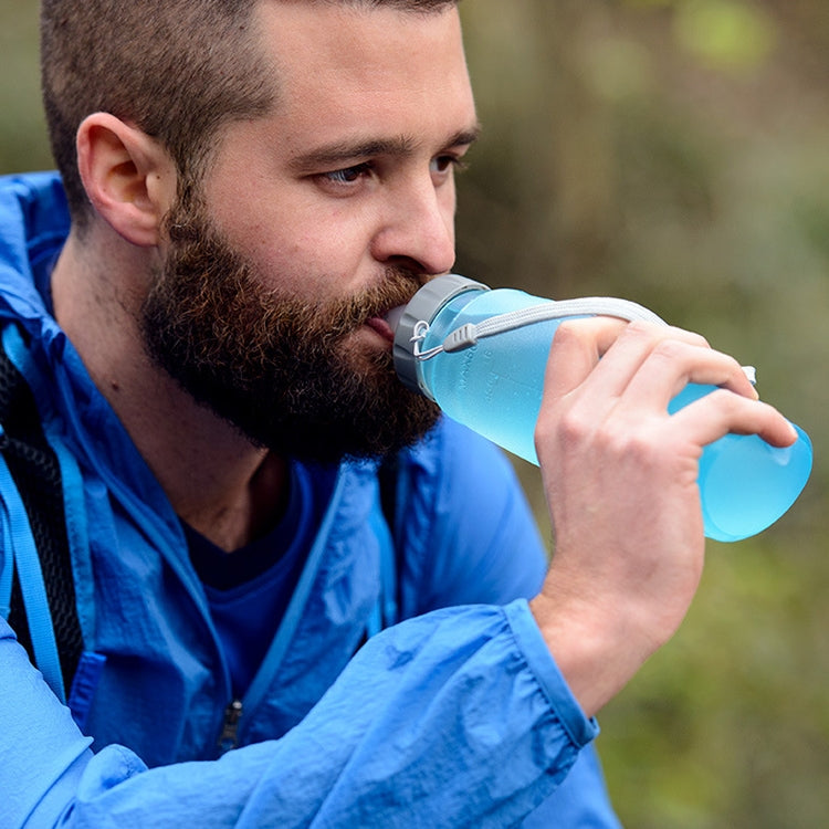Outdoor Sports Foldable Portable Soft TPU Water Kettle, Capacity: 500ml, Random Color Delivery