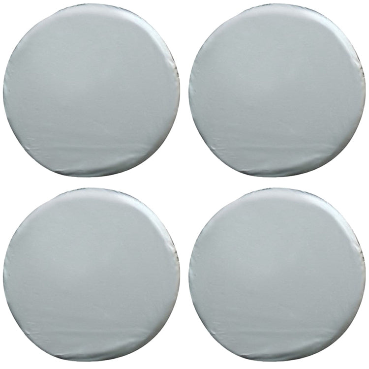 4PCS 210D Oxford Cloth RV Caravan Tire Dustproof and Waterproof Cover For 27-29 inch (Silver)