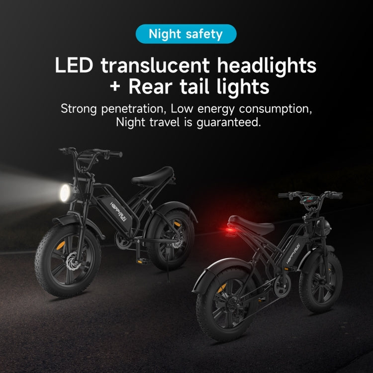 [EU Warehouse] HAPPYRUN G50 750W 48V / 18AH Electric Bicycle with LED Display & 20 inch Tires, EU Plug(Black)