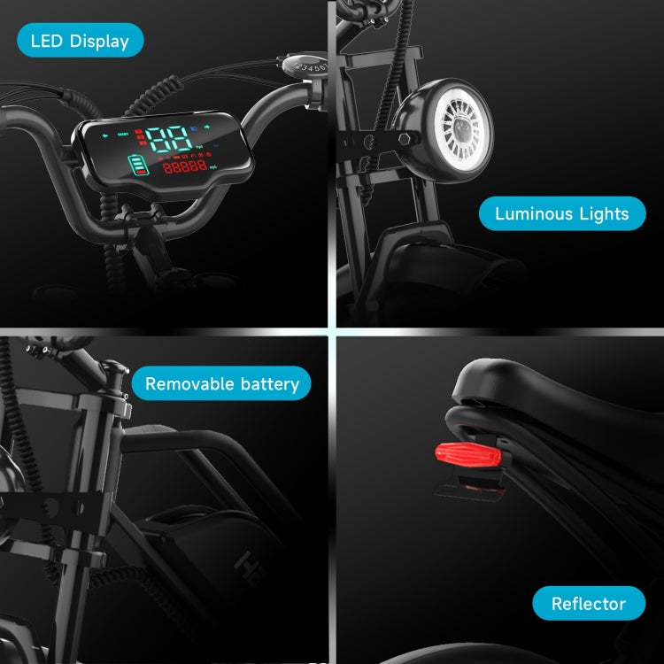 [EU Warehouse] HAPPYRUN G50 750W 48V / 18AH Electric Bicycle with LED Display & 20 inch Tires, EU Plug(Black)