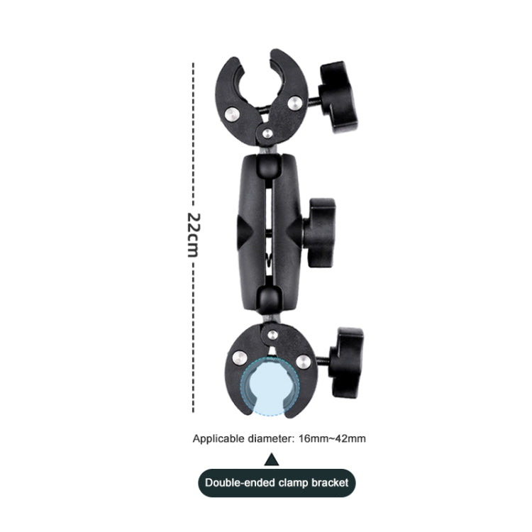 Motorcycle Dualheads Crab Clamp Handlebar Fixed Mount Holder