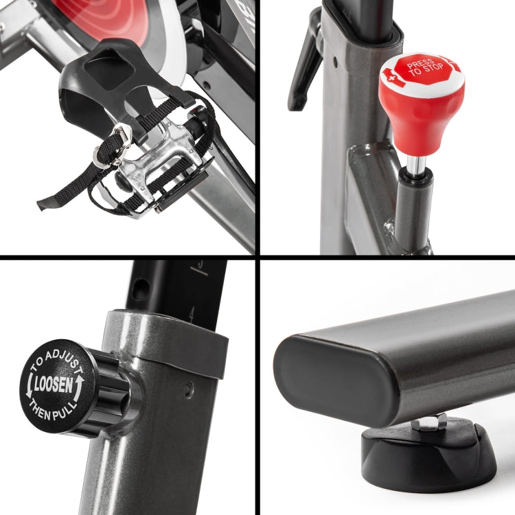 [UK Warehouse] Indoor Portable Exercise Spinning Bike with 4-way Adjustable Handle / Seat & 13kg Flywheel & LCD Display