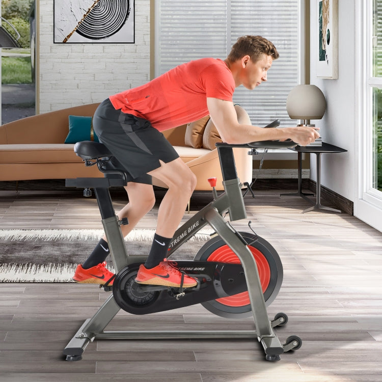 [UK Warehouse] Indoor Portable Exercise Spinning Bike with 4-way Adjustable Handle / Seat & 13kg Flywheel & LCD Display