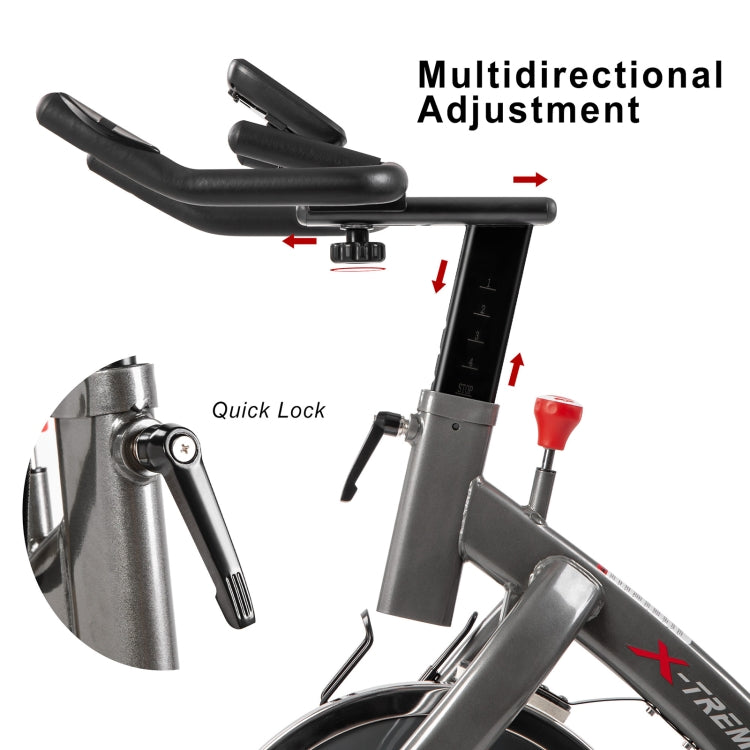 [UK Warehouse] Indoor Portable Exercise Spinning Bike with 4-way Adjustable Handle / Seat & 13kg Flywheel & LCD Display