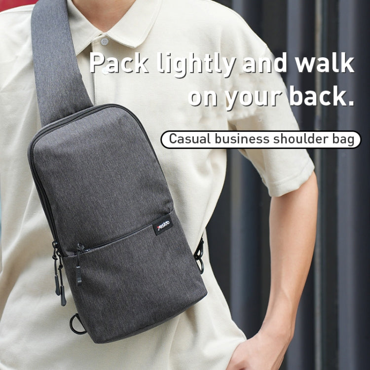 Yesido WB33 Casual Business Chest Bag Oxford Cloth Shoulder Messenger Bag (Black)