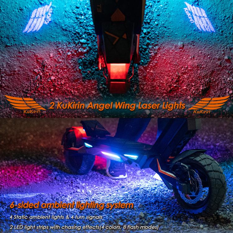 [EU Warehouse] Kukirin T3 800W 45km/h Max Speed Folding Electric Scooter with 10 inch Vacuum Tires & 14-Light System, EU Plug - Black