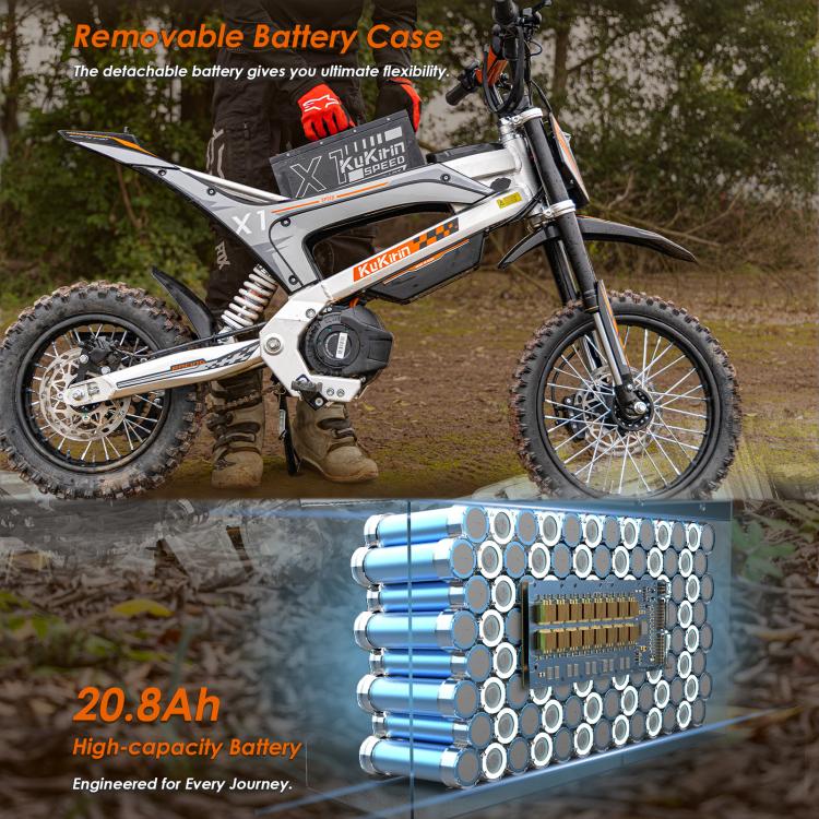 [EU Warehouse] Kukirin X1 1000W 50km/h Max Speed Electric Off-road Motorcycle with 14-inch Front / 12-inch Rear Tires, EU Plug