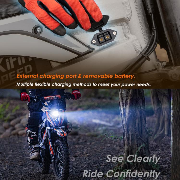 [EU Warehouse] Kukirin X1 1000W 50km/h Max Speed Electric Off-road Motorcycle with 14-inch Front / 12-inch Rear Tires, EU Plug