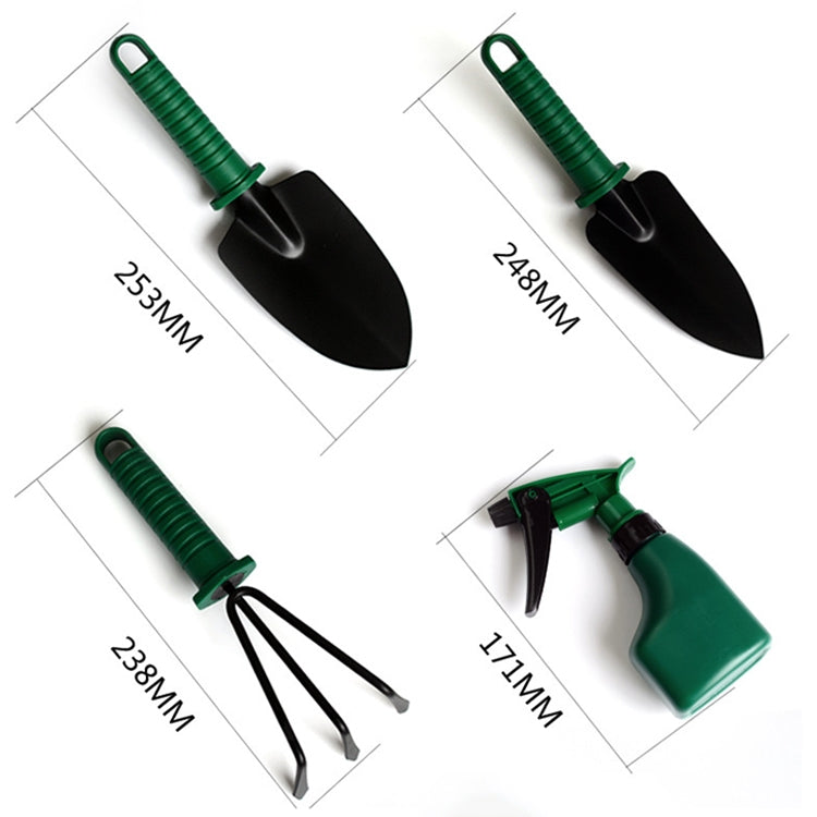 10 PCS / Set Garden Tool Set Gardening Pruning Shears Rake Scoop Weeder Accessories Kit(Green)
