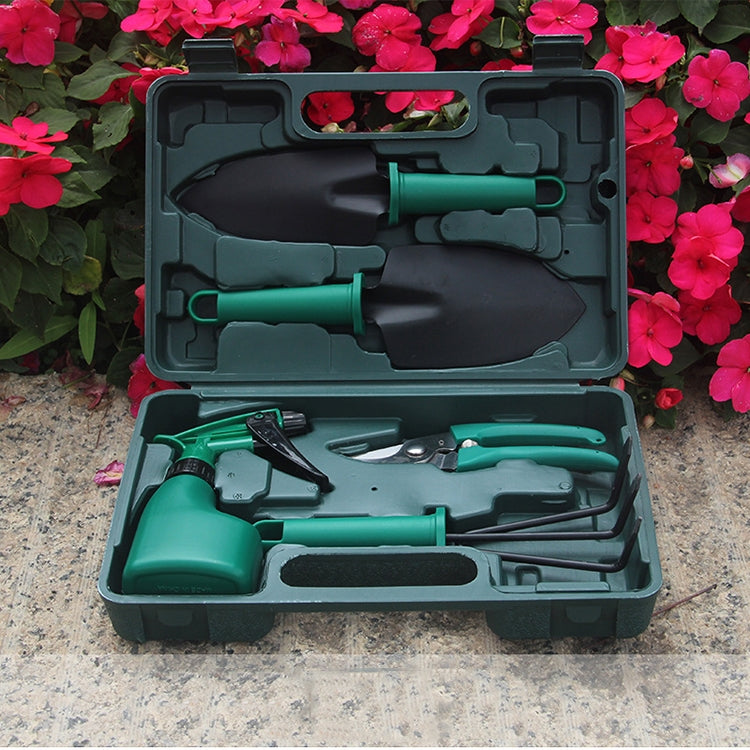 10 PCS / Set Garden Tool Set Gardening Pruning Shears Rake Scoop Weeder Accessories Kit(Green)