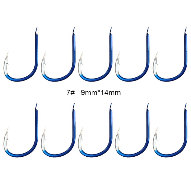 10 PCS 7 # ISE Carbon Steel Fish Barbed Hook Fishing Hooks