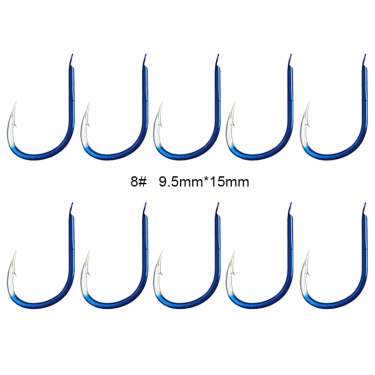 10 PCS 8 # ISE Carbon Steel Fish Barbed Hook Fishing Hooks