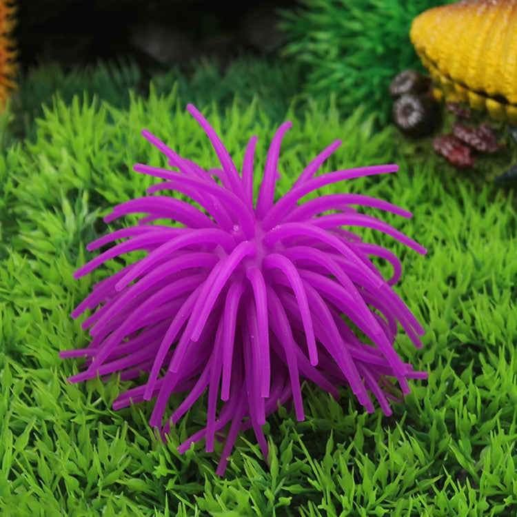 3 PCS Aquarium Articles Decoration TPR Simulation Sea Urchin Ball Coral, Size: M, Diameter: 10cm