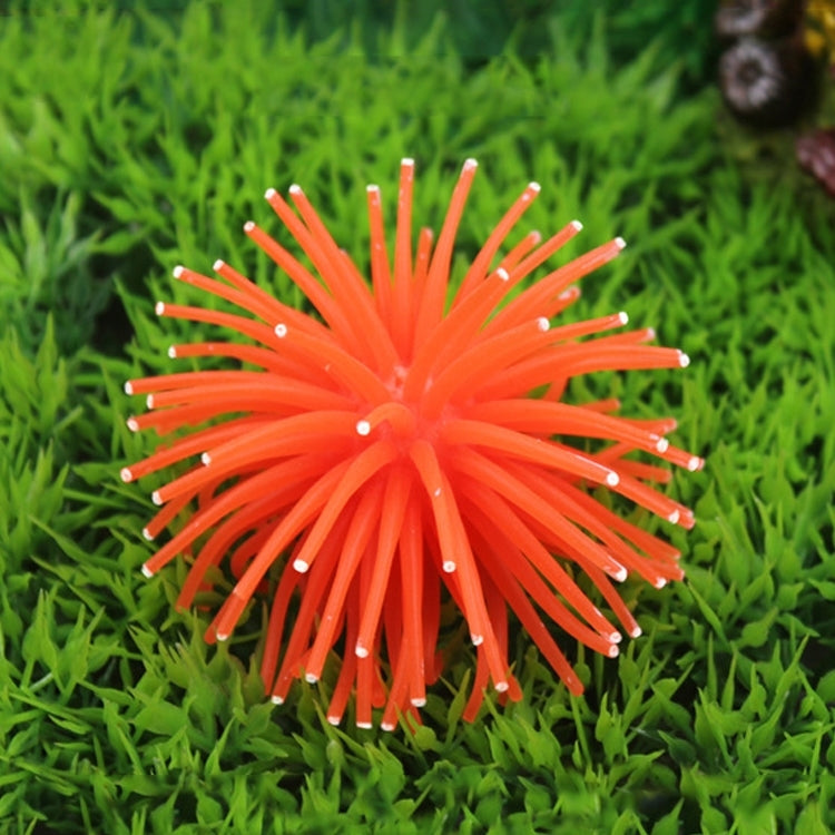 3 PCS Aquarium Articles Decoration TPR Simulation Sea Urchin Ball Coral with Point, Size: S, Diameter: 7cm
