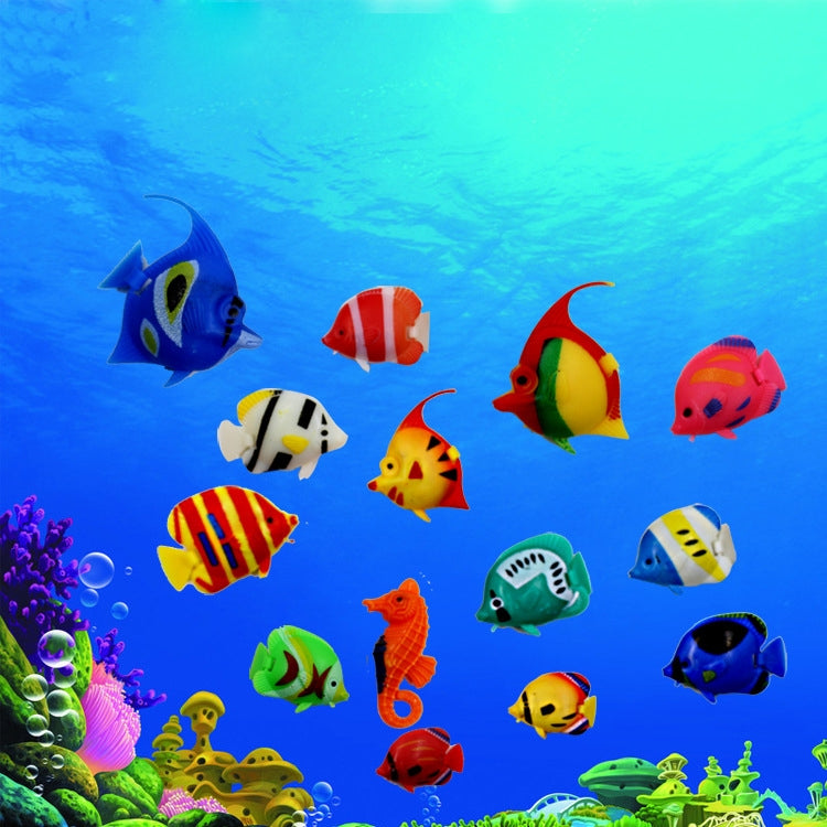 10 PCS Aquarium Articles Decoration Plastic Floating Fake Fish, Size: 5*3cm