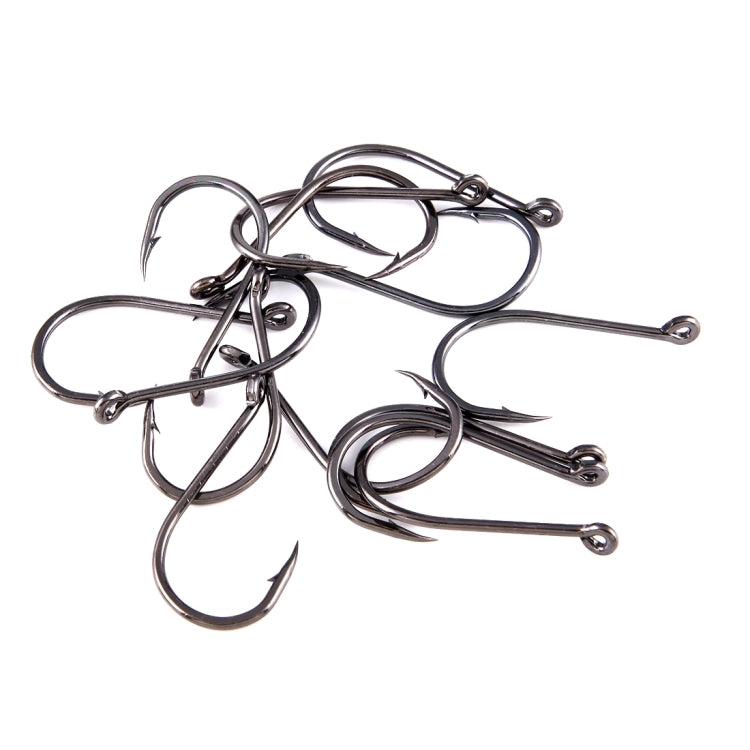 12# 20 PCS (Single Box) Carbon Steel Fish Barbed Hook Fishing Hooks with Hole