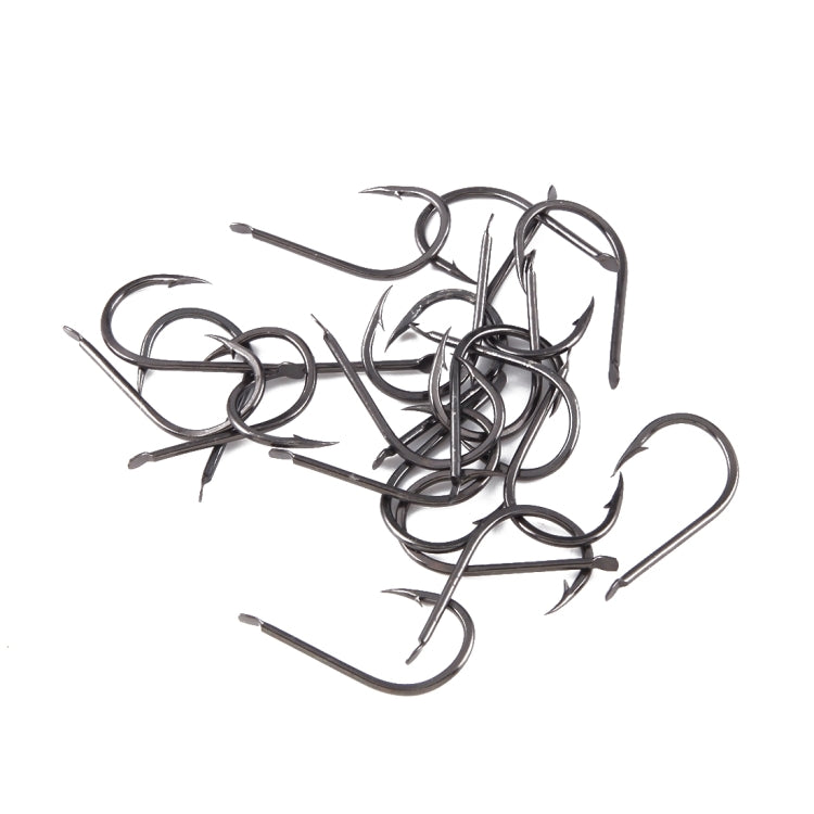 8# 50 PCS (Single Box) Carbon Steel Fish Barbed Hook Fishing Hooks without Hole